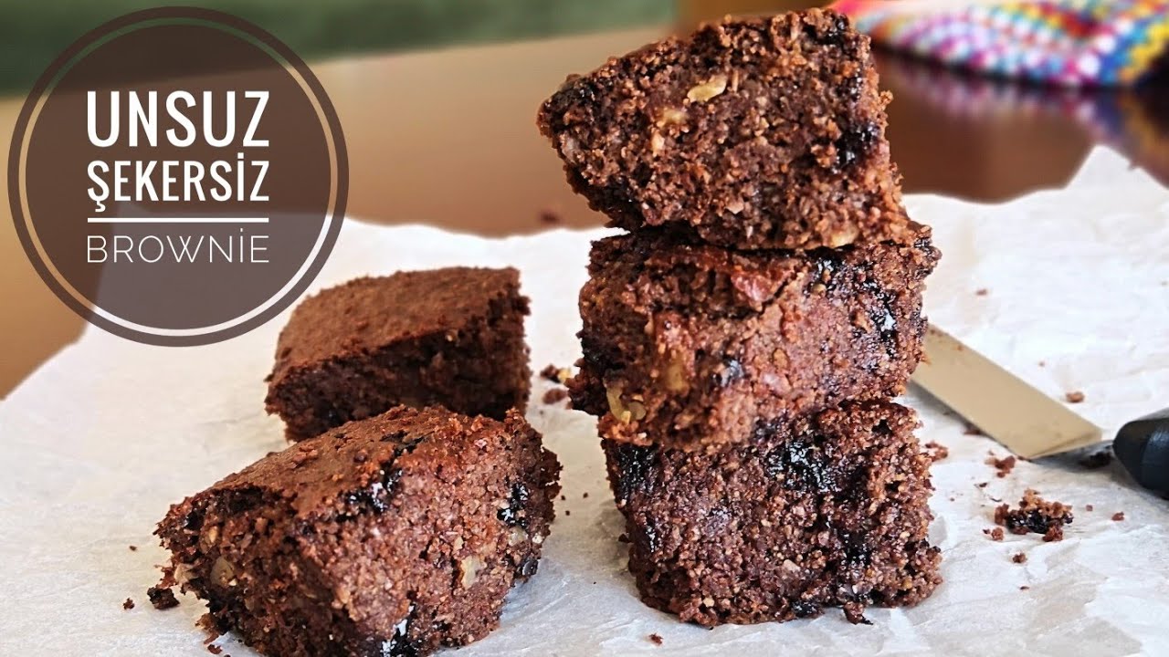 UNSUZ VE RAFİNE ŞEKERSİZ BROWNİE 🌺GLUTENSİZ, TOK TUTUCU VE SAĞLIKLI 🌺NO FLOUR, NO SUGAR