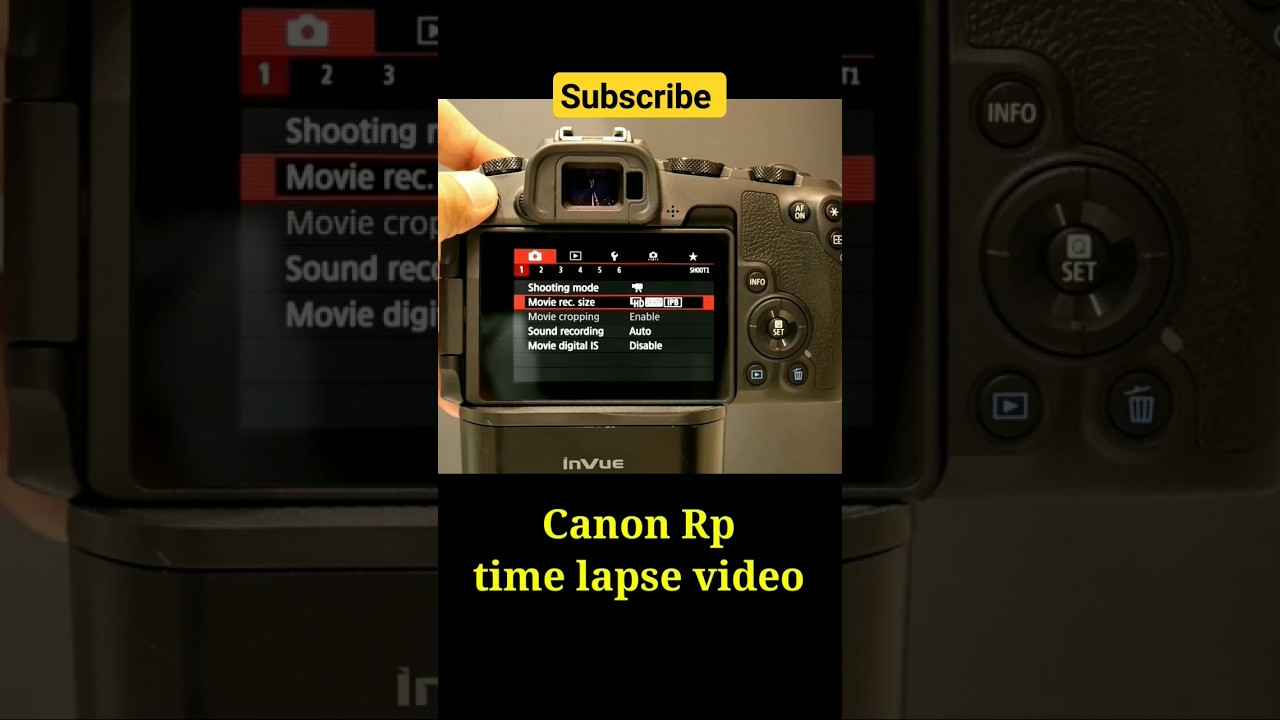 Canon RP time lapse settings 