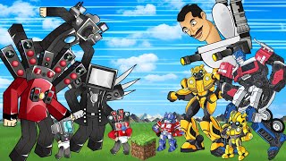 TRANSFORMERS RICE OF THE BEASTS SIKIBIDI: Poor TV Baby Mine - Optimus, Titan clock man, Bumblebee 2D
