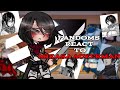 Fandoms react to Mikasa ACKERMAN |1/6| PLEASE WATCH IT AT 2X | Read description