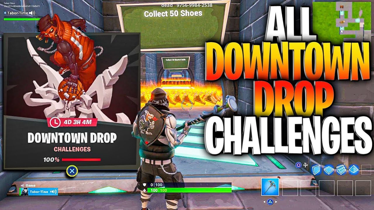 Fortnite Creat9er Code For Downtown Challenges All Downtown Drop Challenge Guides In One Video Complete All Downtown Drop Challenges Easy Youtube