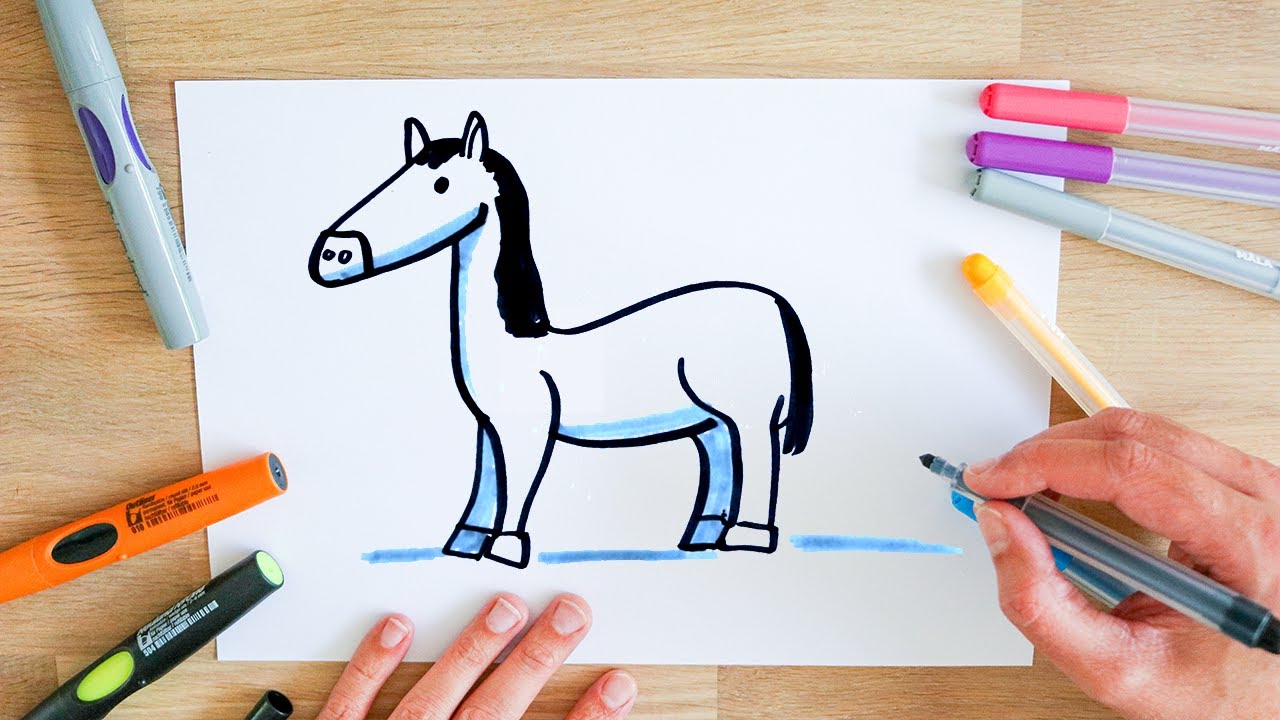 Hoe teken je een Paard, stap voor stap - YouTube
