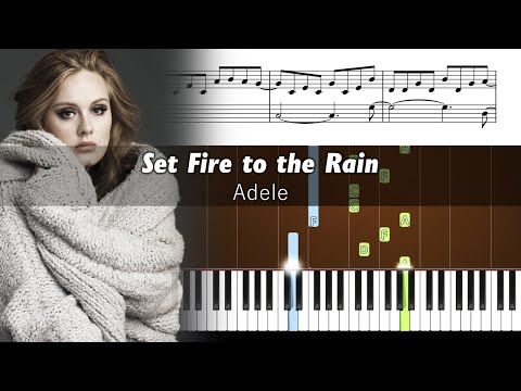Adele  Set Fire To The Rain  ACCURATE Piano Tutorial  SHEETS