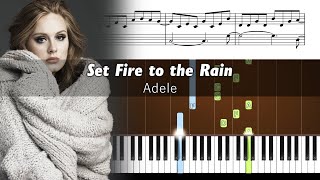 Adele  Set Fire To The Rain  ACCURATE Piano Tutorial + SHEETS