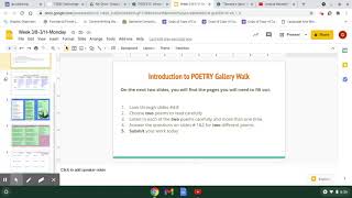 Introduction to Poetry Gallery Walk