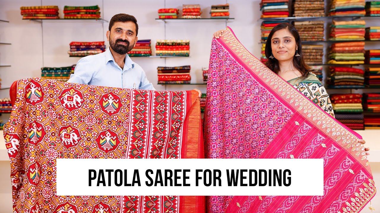 Types of Wedding Patola Saree Designs with Price 2023   Hyderabadi Patola Patan Patola Rajkoti