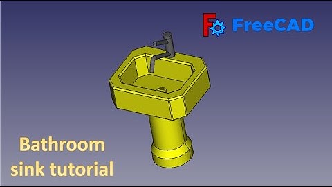 FreeCAD Tutorial : How to make a bathroom sink in Freecad #freecad #3dmodel #3ddesign #cad