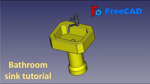 FreeCAD Tutorial : How to make a bathroom sink in Freecad #freecad #3dmodel #3ddesign #cad