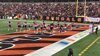 10/14/18 Bengals vs Steelers -Ben-Gal Cheerleaders Cheerleader of the Week Routine, angle 2