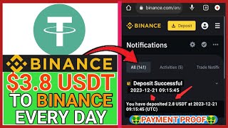 CLAIM FREE 3.8 USDT and WITHDRAW To Binance Wallet | BEST USDT EARNING SITE |Free PayPal Money