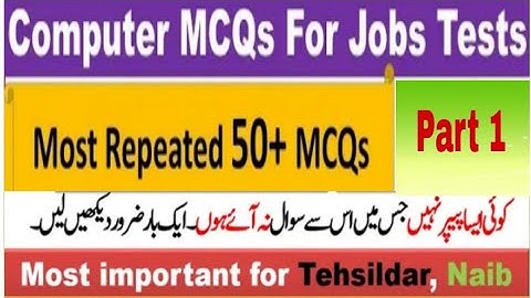 Top 50 Computer MCQs _ MS office MCQs _ PPSC Test Preparation Lecturer Computer Science MCQs