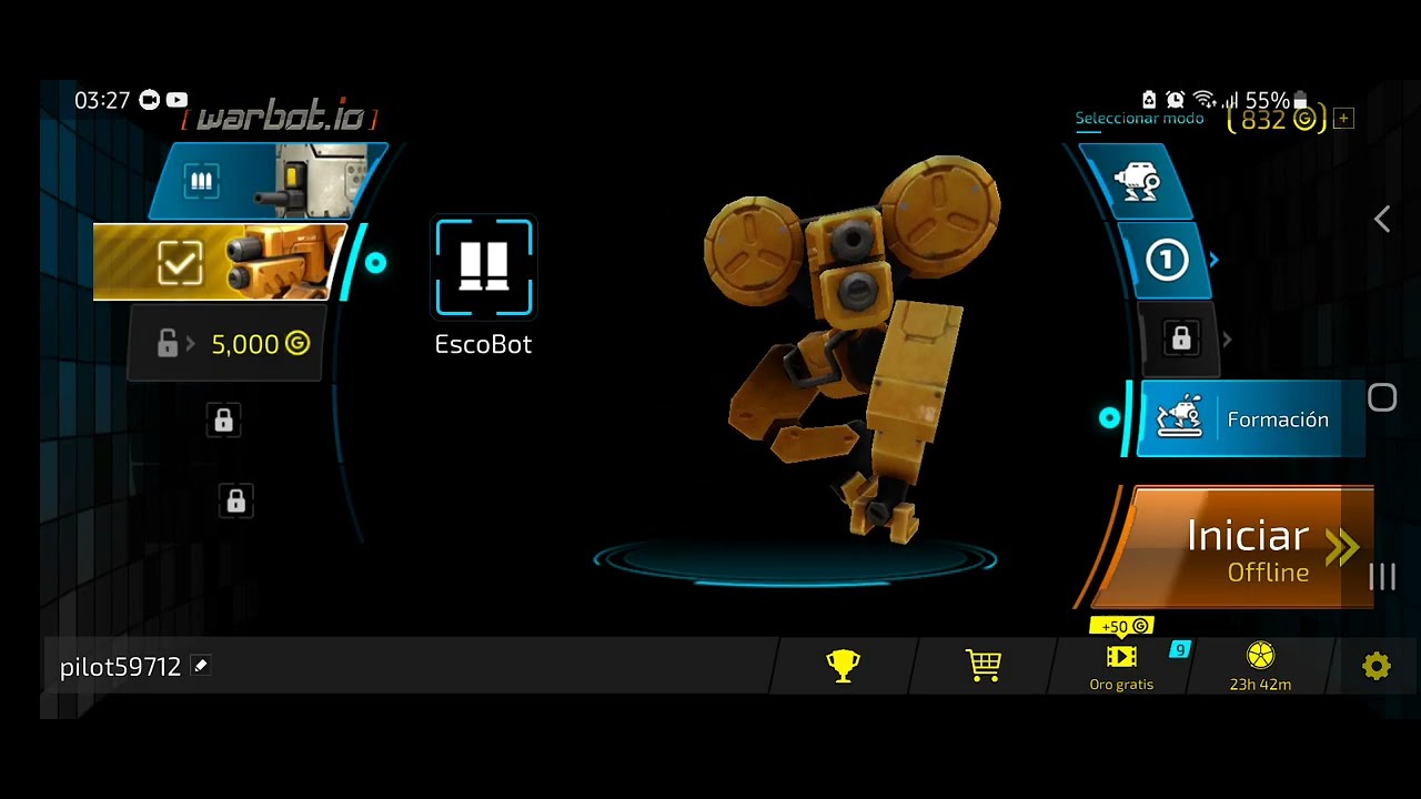 jugando warbots.io juegaso q jugaba en mi anterior telefono YouTube