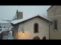 Cesana Torinese, la chiesa in inverno