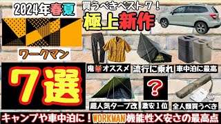 【2024年春夏新作】ワークマン車中泊グッズ＆キャンプ道具 おすすめベスト７