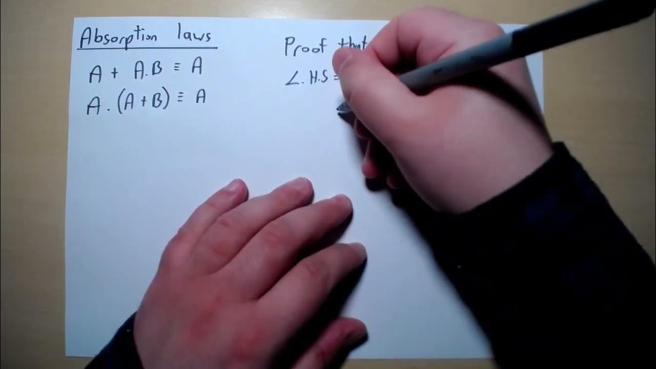 Laws of boolean algebra absorption laws youtube