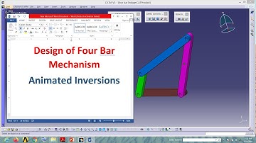 Design of 4 bar mechanism/linkage animated in Catia V5/Inversions of 4 bar chain