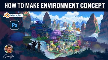 HOW TO MAKE ENVIRONMENT CONCEPT Using blender and photoshop