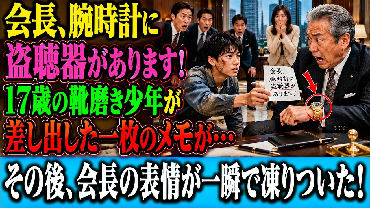 「会長、腕時計に盗聴器があります！」17歳の靴磨き少年が差し出した一枚のメモが……#動エピソード#老後の物語 #家族の物語