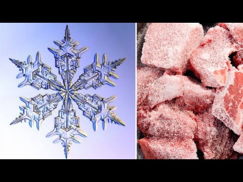 Como acontece o congelamento da carne? o que são os cristais de gelo?