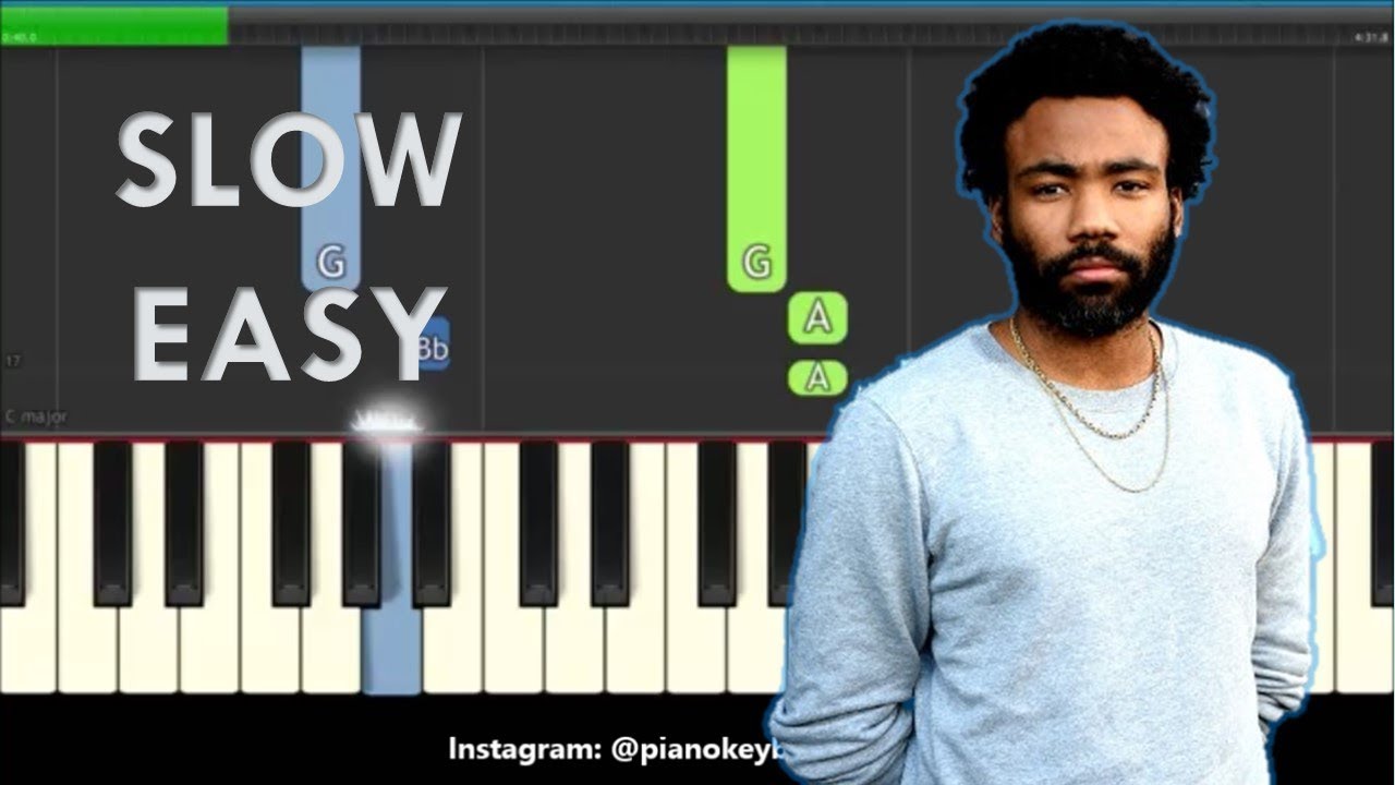 Piano Notes For Feels Like Summer by Childish Gambino - Slow Easy Tutorial