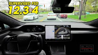 Tesla FSD 12.3.4  City streets & Highway Drive