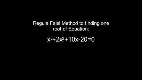 The Example of Regula Falsi Method with C++