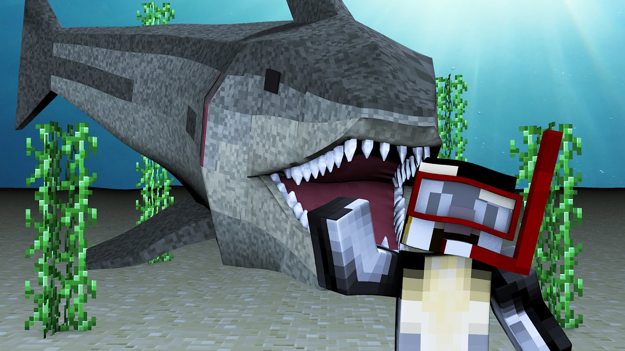 Minecraft | FISHING CHALLENGE - Sharks Are Coming! (JAWS, SHARKS, BOATS)