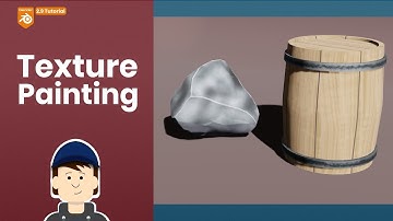 2 methods to texture painting - internal, external - (rock, barrel) [UPDATED] | Blender 2.93 | Krita