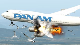 Boeing 747 Bird Strike Emergency Landing | X-Plane 11