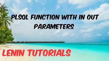 Functions in plsql with in out parameters