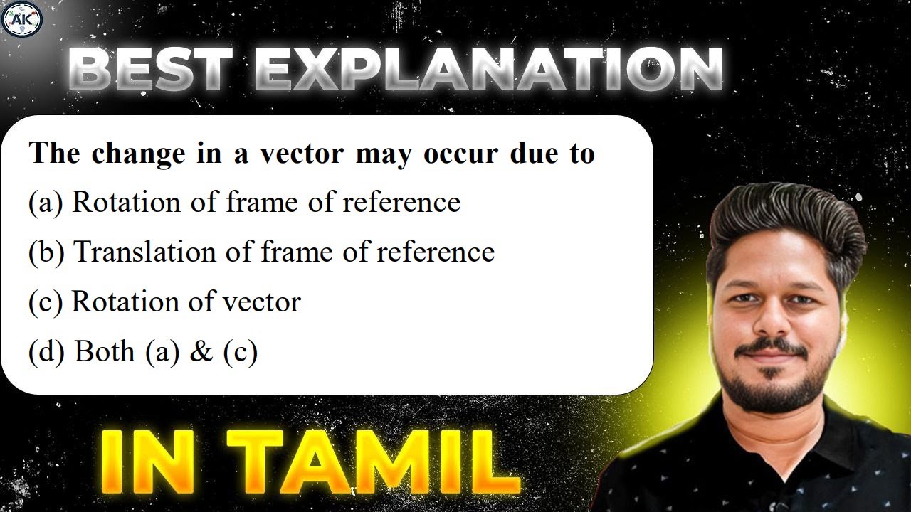 Q.10 The change in a vector may occur due to(a) Rotation of frame of ...