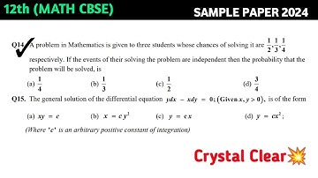 A problem in Mathematics is given to three students whose chances of solving it are 1/2, 1/3, 1/4