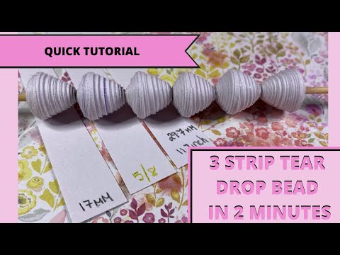 Quick Tutorial - Tear Drop Beads - Easy How to Guide - Paper Bead Making