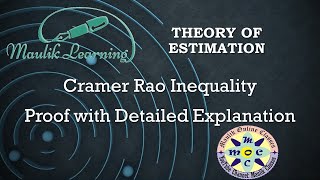 Cramer Rao Inequality | Cramer Rao Lower Bound | Proof | Theory of Estimation, Statistical Inference