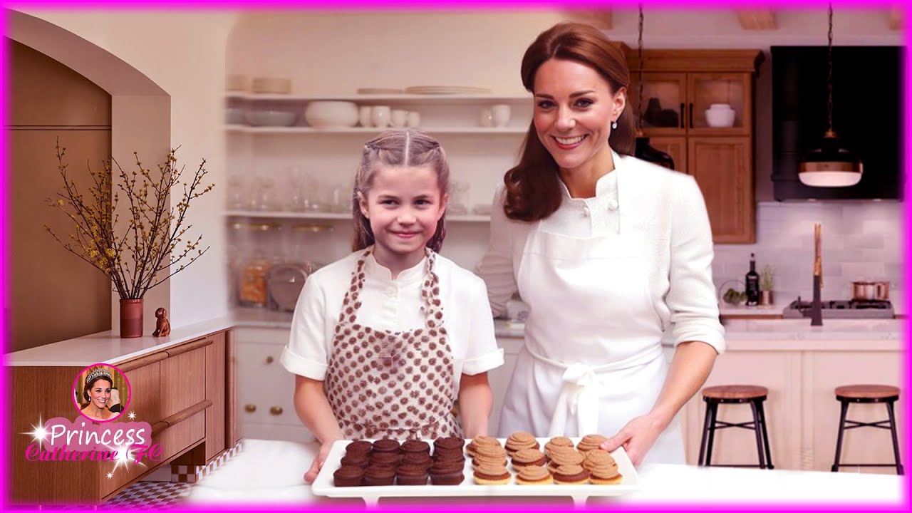 Princess Charlotte Helps Mom Catherine BAKE CAKES For A Cozy Family Party During Half -Term Break - YouTube