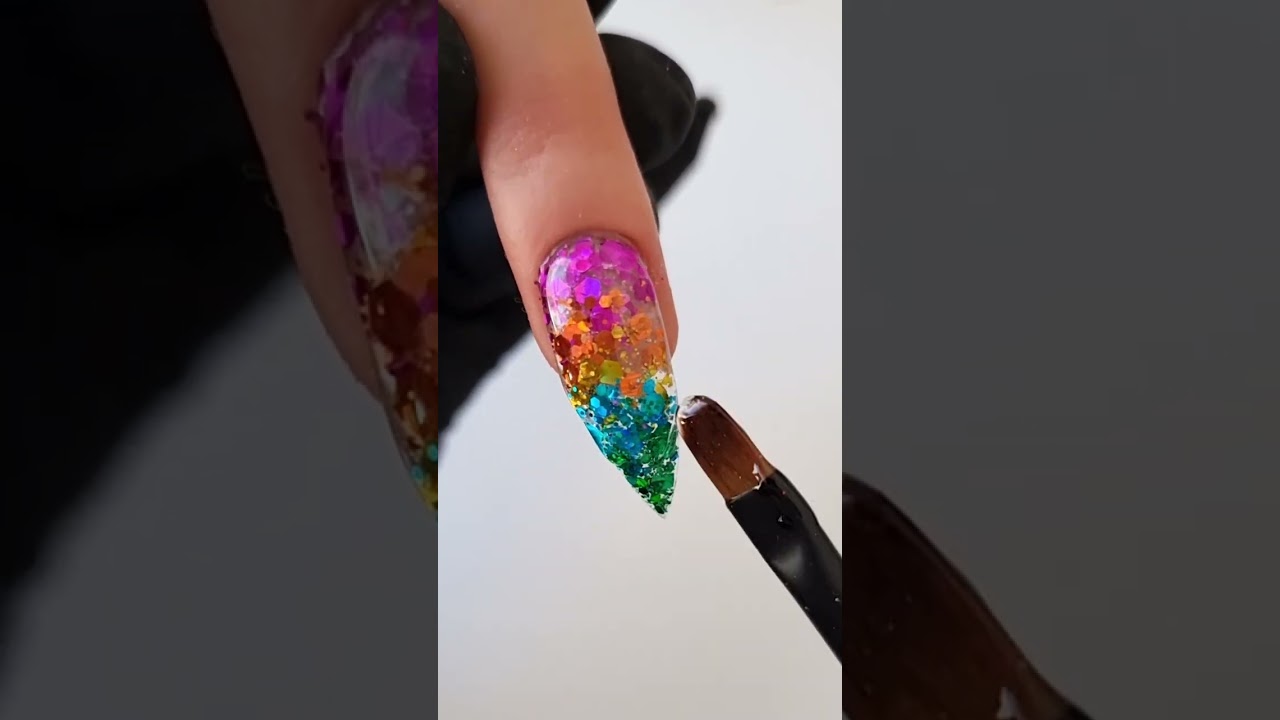 💅✨ NAIL TUTORIAL: How to do Encapsulated Glitter Designs 💅✨ #nails #nailart #nailtutorial