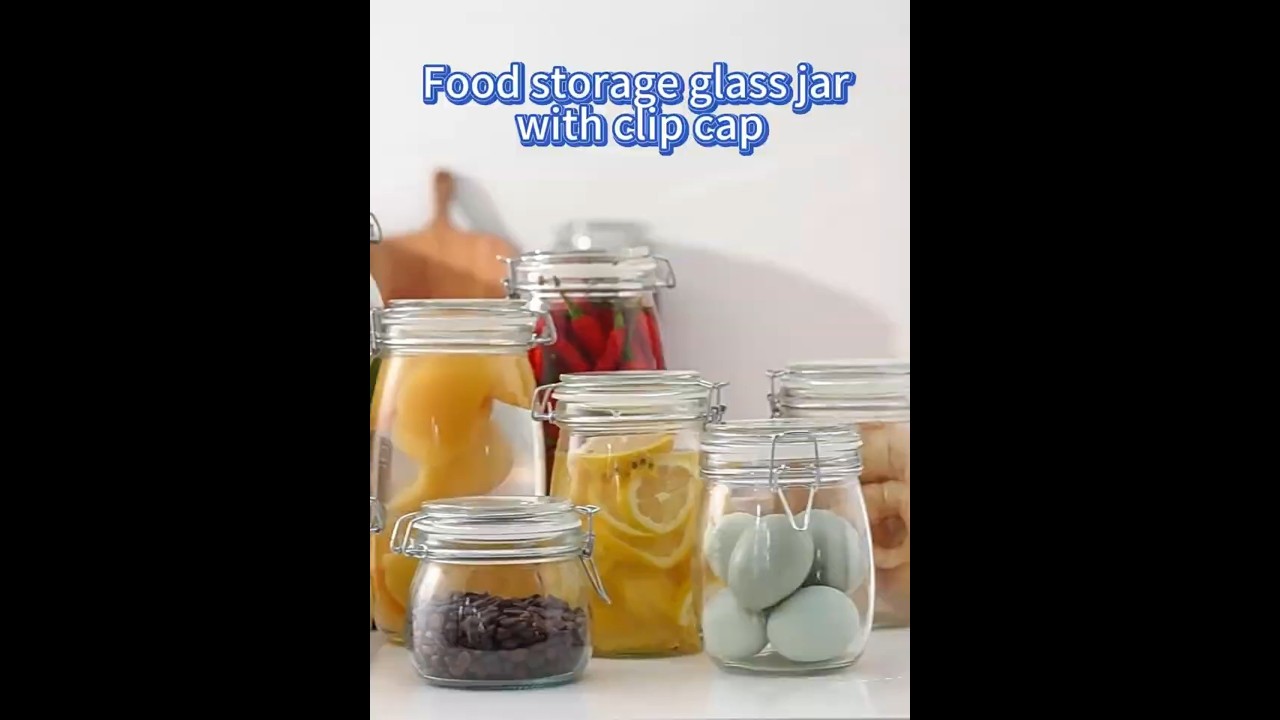 Food storage glass jar with clip cap #supplier #wholesale  #manufacture