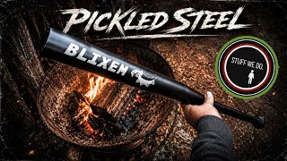 Introducing Pickled Steel Blixem baseball bat iron and Stainless steel Self-defense. Grilled cheese 