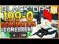 BLACK OPS 4: "199-0 DOMINATION COMEBACK WIN!" - Team Challenge #6! (BO4 HUGE DOMINATION COMEBACK)