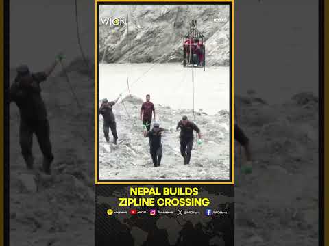 Nepal Floods: Residents Cross Raging Waters Using Temporary Zipline After Floods Wash Away Bridges