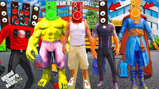 Franklin Training Avengers To Join TITAN SPEAKERMAN SCHOOL To Kill Skibidi Toilet Monster In GTA 5
