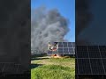 solar panel burning