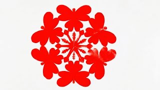 Easy diy butterfly snowflake ❄️110#art #diy #christmas #craft #origami #homedecor#snowflakes