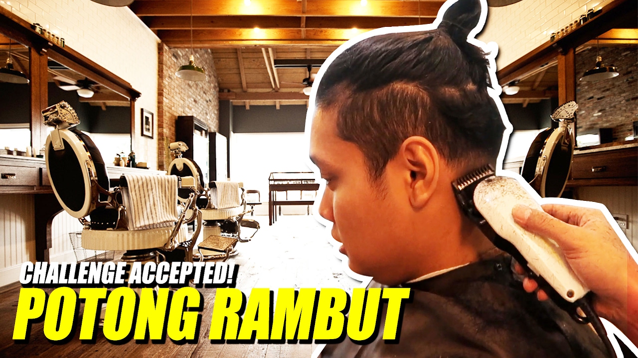 TANTANGAN DITERIMA POTONG  RAMBUT  YouTube