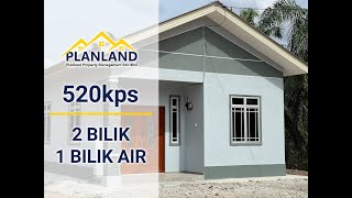 |Keluasan 520kps | 2 Bilik Tidur   1 Bilik Air|