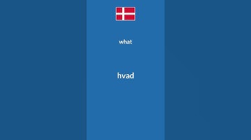 Basic Danish Question Words