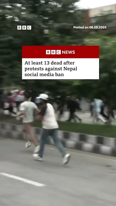 Deadly protests in Nepal against new social media ban. #Nepal #BBCNews