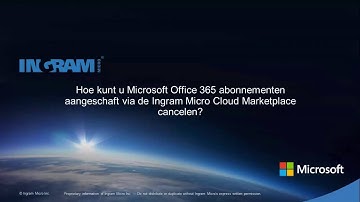 Ingram Micro Cloud Marketplace - Micosoft Office 365 licenties annuleren