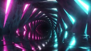 Luminous Neon Corridor Stock Motion Graphics