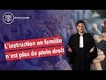 L'instruction en famille n'est plus de plein droit !